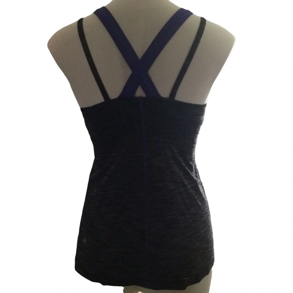 Lululemon Heather Black Iris‎ Purple Run for Gold Tank